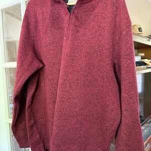 Wrangler Authentics Sweater Mens XL Long Sleeve Fleece Quarter Zip Pullover